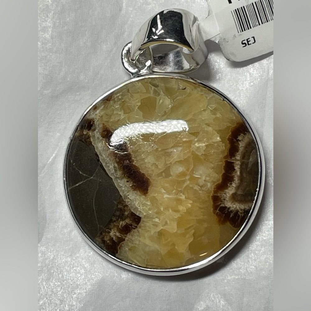 Septarian nodule pendant